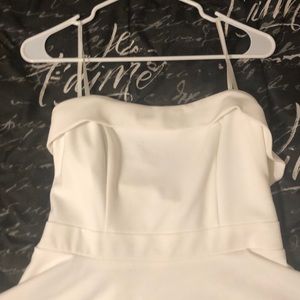 White strapless dress